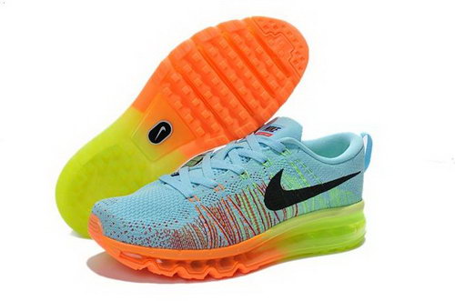 Nike Flyknit Air Max Mens Shoes Light Blue Green Orange Poland